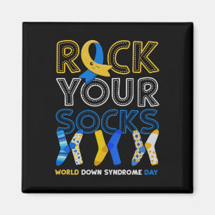 World Down Syndrom Day Rock Your Socks Awareness Magnet
