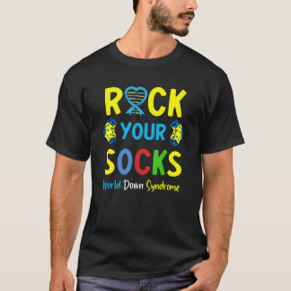 World Down Syndrom Day Rock Your Socks Awareness  T-Shirt