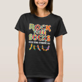 World Down Syndrom Day Rock Your Socks Awareness T-Shirt (Vorderseite)