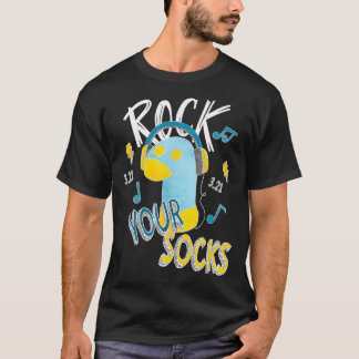 World Down Syndrom Day Rock Your Socks Kid Awaren T-Shirt