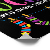 World-Down-Syndrom Rock Your Socks Awareness Men Poster (Ecke)