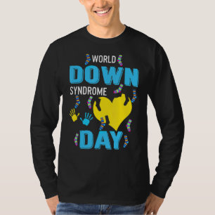 World Down Syndrome Awareness Day Blue Yellow T-Shirt