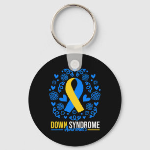 World Down Syndrome Awareness Day Ribbon Hearts T2 Schlüsselanhänger