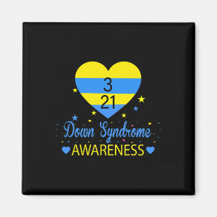 World Down Syndrome Awareness März 21 Yellow Blue Magnet