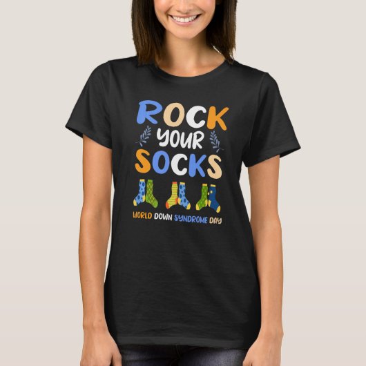 World Down Syndrome Day 21 März Rock Your Socks A T-Shirt (Vorderseite)