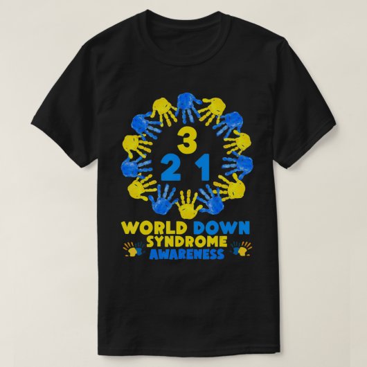 World Down Syndrome Day Awareness 21 März T-Shirt (Design vorne)