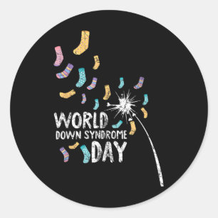 World Down Syndrome Day Awareness Mama Vater Klein Runder Aufkleber
