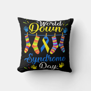 World Down Syndrome Day Awareness Socks 21 März Kissen