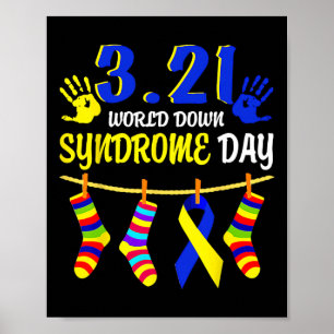 World Down Syndrome Day Awareness Socks 21 März Poster