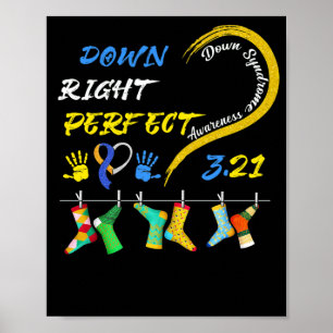 World Down Syndrome Day Awareness Socks 21 März Poster