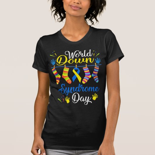 World Down Syndrome Day Awareness Socks 21 März T-Shirt (Vorderseite)