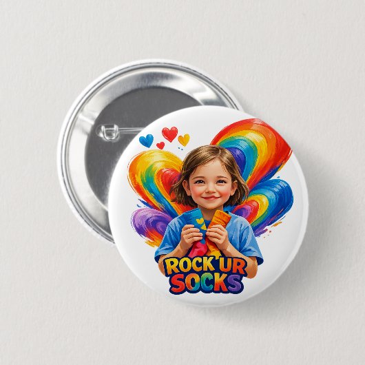 World Down Syndrome Day Button (Vorne & Hinten)