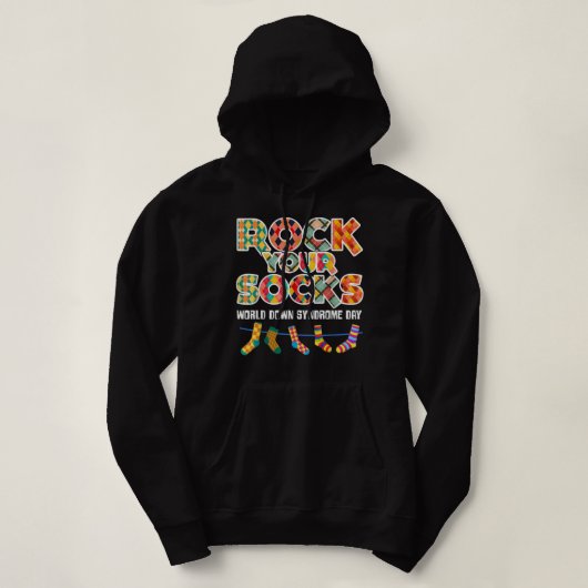 World Down Syndrome Day Rock Your Socks Awareness Hoodie (Design vorne)