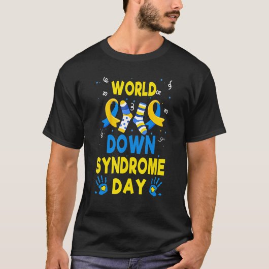 World Down Syndrome Day Trisomy T21 Niedlich Socke T-Shirt (Vorderseite)