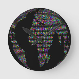 world earth planet globe map runde wanduhr