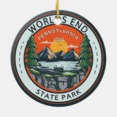 World End Staat Park Pennsylvania Abzeichen Keramik Ornament (Hinten)