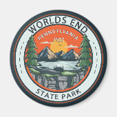 World End Staat Park Pennsylvania Abzeichen Magnet (Vorne)