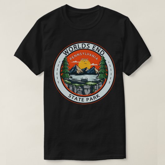 World End Staat Park Pennsylvania Abzeichen T-Shirt (Design vorne)