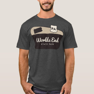 World End Staat Park Pennsylvania Begrüßungszeiche T-Shirt