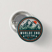 World End Staat Park Pennsylvania Retro Sunset Button (Vorne & Hinten)