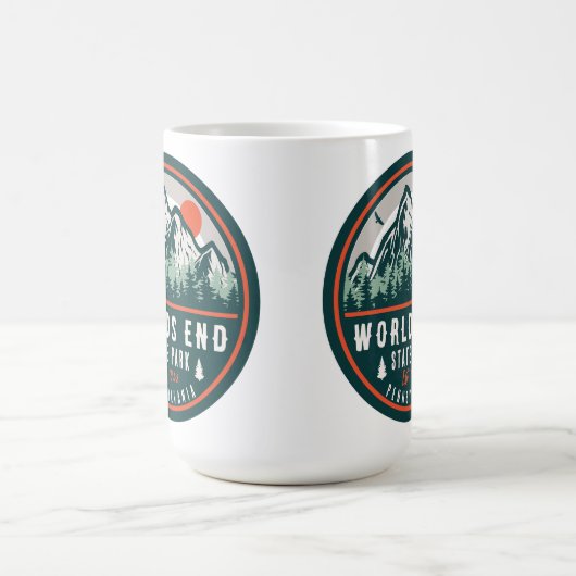 World End Staat Park Pennsylvania Retro Sunset Kaffeetasse (Mittel)