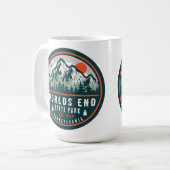 World End Staat Park Pennsylvania Retro Sunset Kaffeetasse (Vorderseite Links)