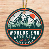 World End Staat Park Pennsylvania Retro Sunset Keramik Ornament