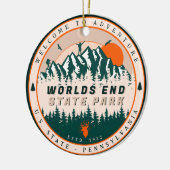 World End Staat Park Pennsylvania Retro Sunset Keramik Ornament (Links)