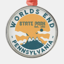 World End Staat Park Pennsylvania Retro Vintag