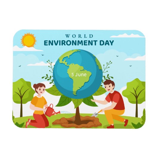 World Environment Day Tree Planting Magnet (Horizontal)