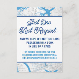 World erwartet Baby Shower Book Request Card Begleitkarte