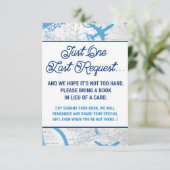 World erwartet Baby Shower Book Request Card Begleitkarte (Stehend Vorderseite)