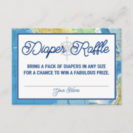 World erwartet Baby Shower Diaper Raffle Card Begleitkarte