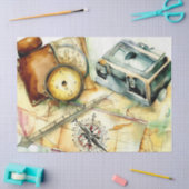 "World Expedition Chic: Maps & Travel" Seidenpapier (Basteln)