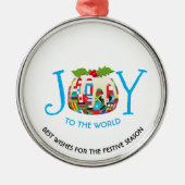 World Fahnen freuen sich auf das festliche Pudding Ornament Aus Metall (Vorne)