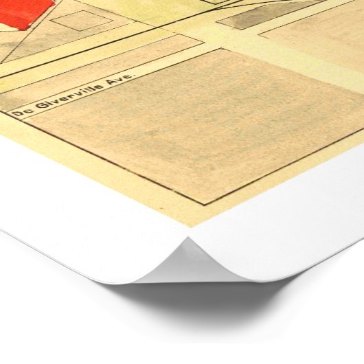 World Fair St Louis Map 1904 Poster (Ecke)