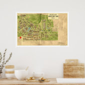 World Fair St Louis Map 1904 Poster (Küche)