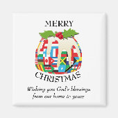 WORLD FLAGS Christmas Pudding Magnet (Vorne)