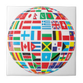 World Flags Globe Fliese (Vorderseite)