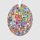 World Flags Globe, International, Classic Round St Ornament (Vorderseite)