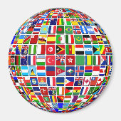 World Flags Globe, International, Magnet (Vorne)