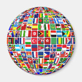 World Flags Globe, International, Magnet (Vorne)