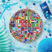 World Flags Globe, International, Pappteller (Party)