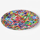 World Flags Globe, International, Pappteller (Schrägansicht)