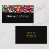 World Flags Interpret Translator Business Card Visitenkarte (Vorne/Hinten)