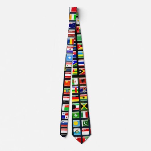 World Flags Neck Tie Krawatte (Rückseite)