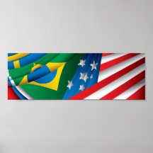 World Flags Poster, USA, Brasilien und mehr