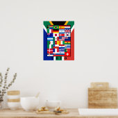 World Flags Soccer 2010 Poster (Küche)