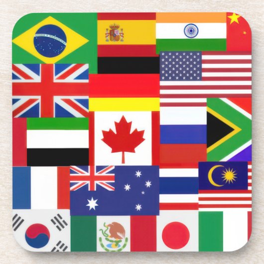 World Flags Untersetzer (Vorderseite)
