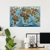 World Fun Map Poster (Heimbüro)